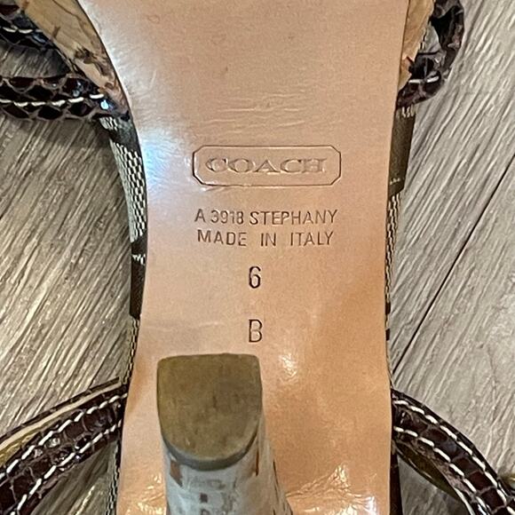 Coach Womens Heels Sandals Size 6 Designer Stilettos High End Luxury Elegant - Picture 7 of 9